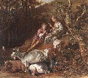 paulus potter Landscape with Shepherdess and Shepherd Playing Flute oil painting on canvas